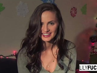 Lily Tells Us Her Horny Christmas Wishes Before Satisfying Herself In Both Holes